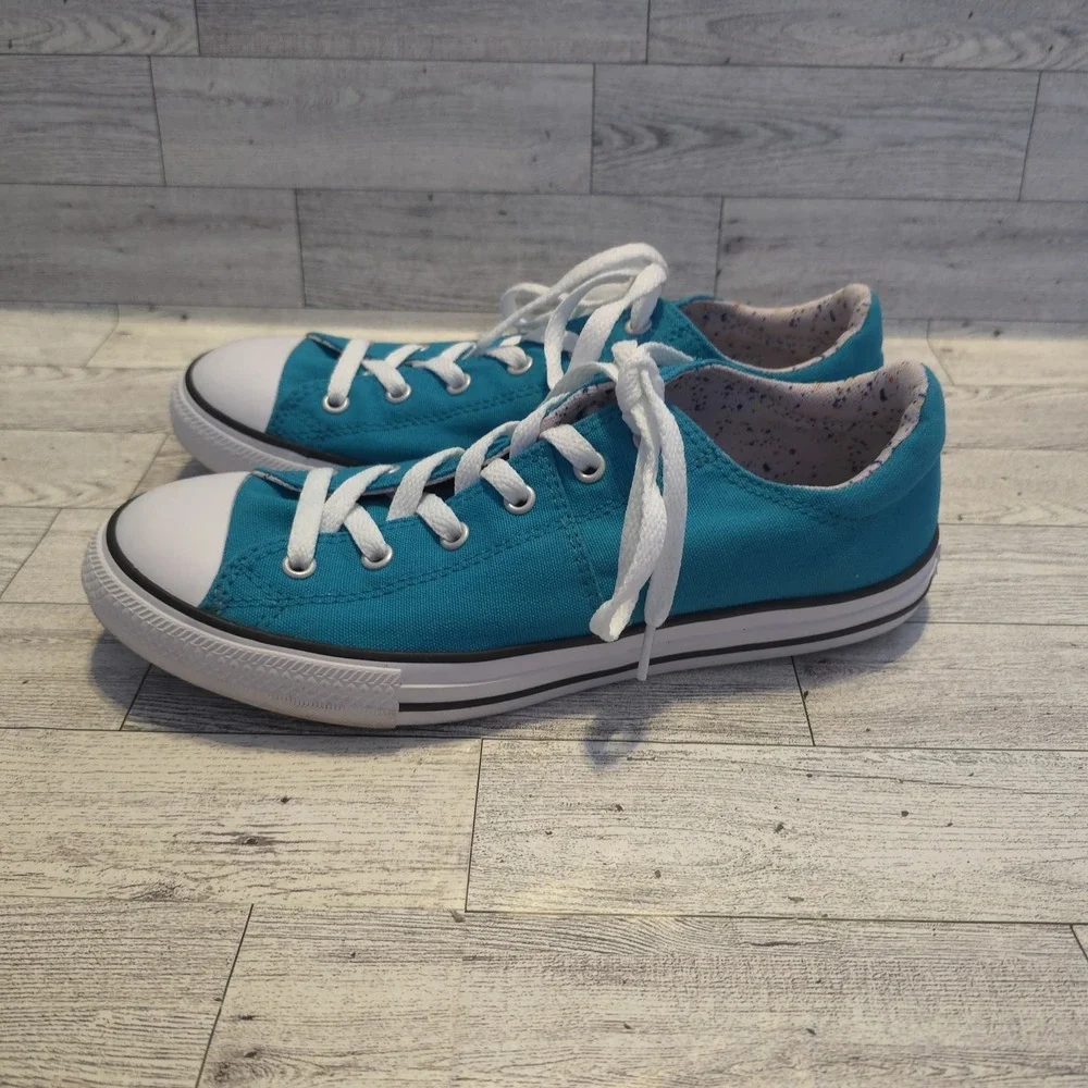 Converse Girls Boys Junior All Star Shoes Turbo Green Sneakers Shoes Size 6